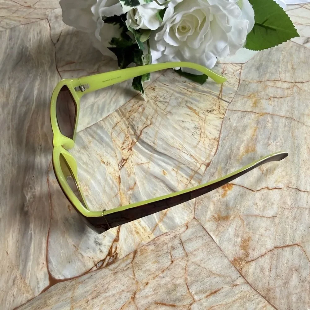 Women's Sunglasses Lime‎ Green Brown Lens Sporty Fashion Eyewear